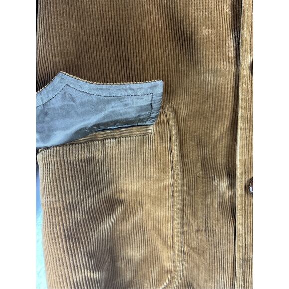 Vtg 60s 70s Atkinson Corduroy Coat Jacket 44 Tan Brown Made In Italy Vintage - Picture 6 of 13